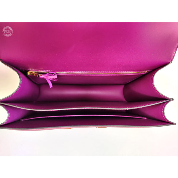 Hermès Constance 24cm Rose Pourpre/Anemone HSS Epsom GHW