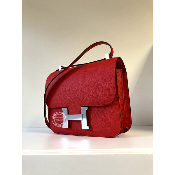 Hermès Constance 24cm Rouge de Coeur Epsom PHW