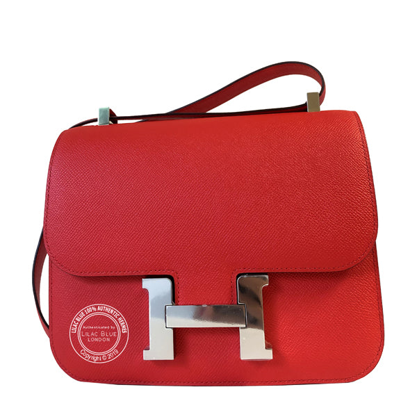 Hermès Constance 24cm Rouge de Coeur Epsom PHW