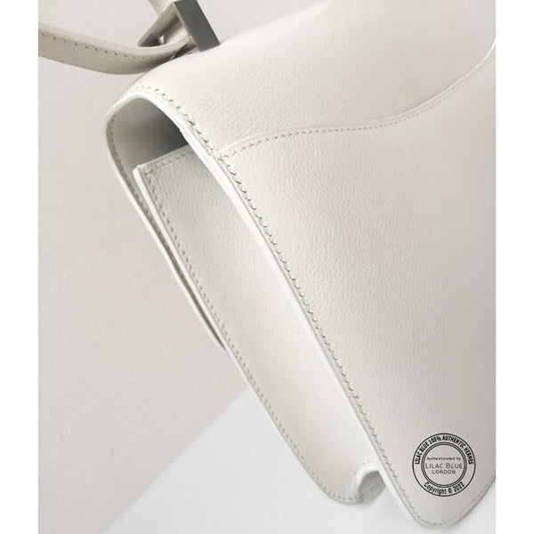 Hermes Constance 24cm White Courchevel PHW - Preloved