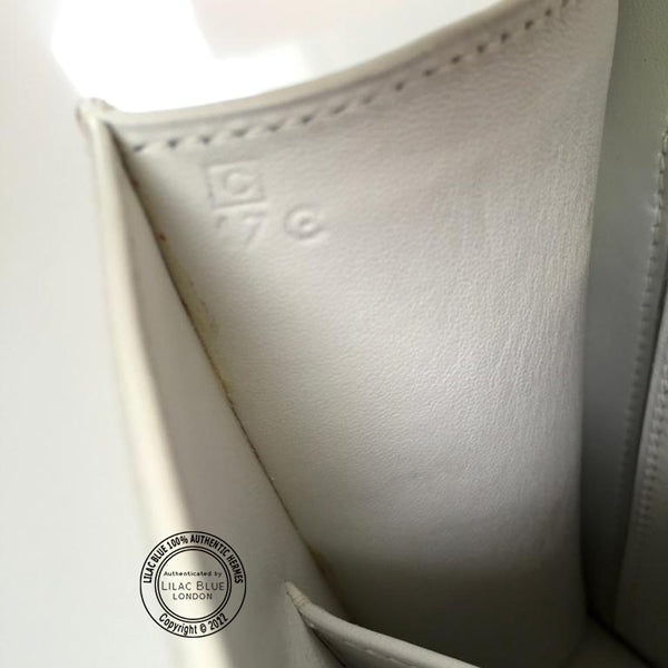Hermes Constance 24cm White Courchevel PHW - Preloved