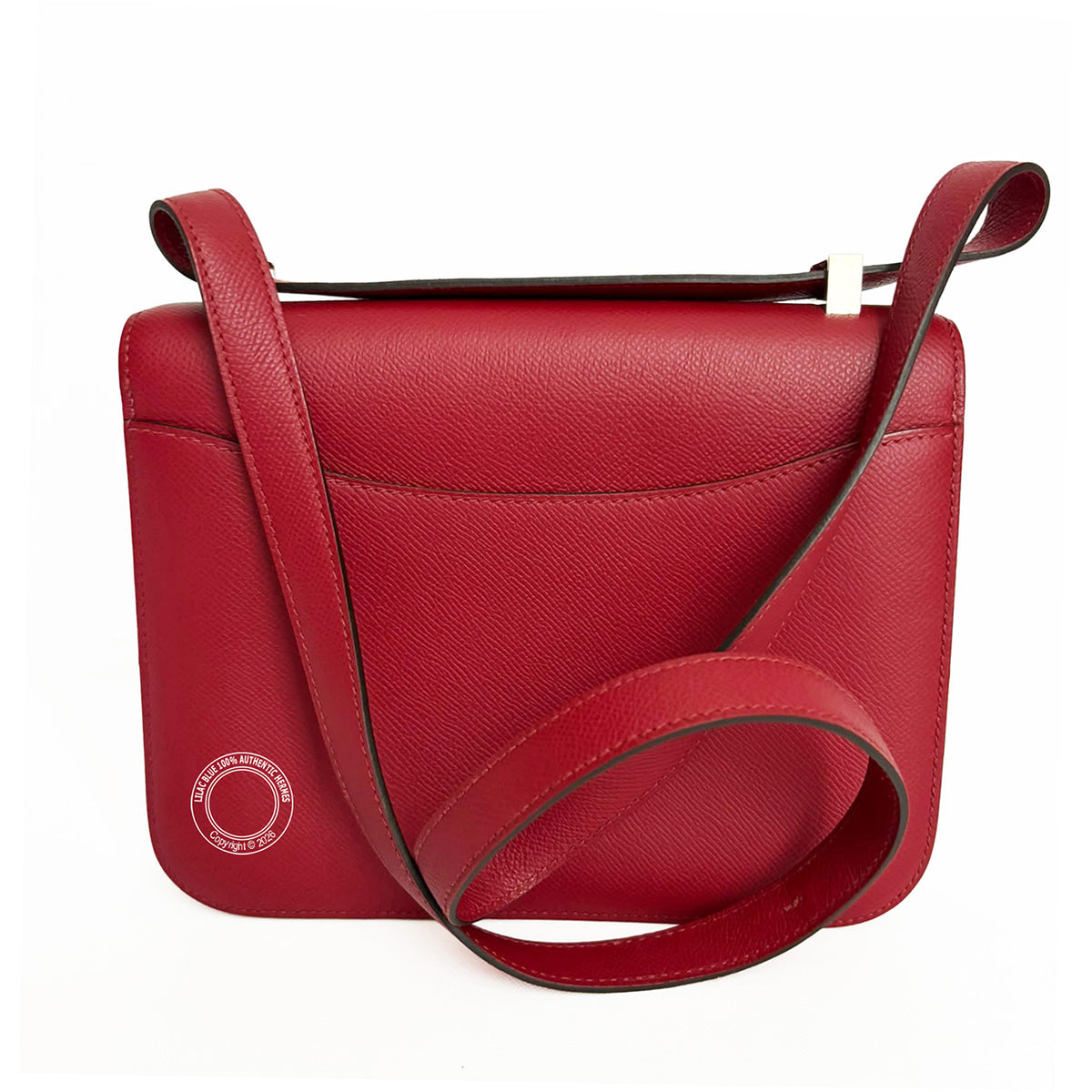 Hermès Constance 24cm Rouge H Epsom PHW/Enamel