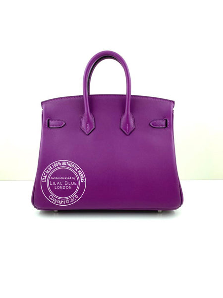 Hermes Birkin 25cm Anemone Swift PHW