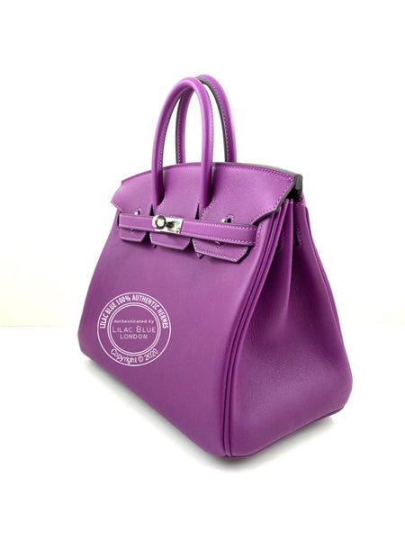 Hermes Birkin 25cm Anemone Swift PHW