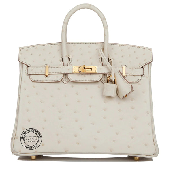 Hermès Birkin 25cm Beton Ostrich GHW