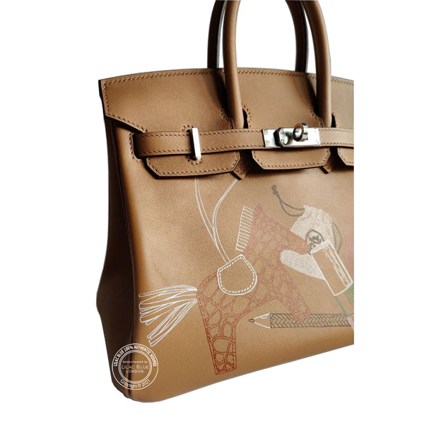 Hermès Birkin 25cm Biscuit In & Out Limited Edition Swift PHW