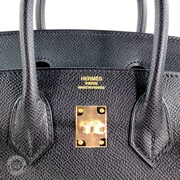 Hermès Birkin 25cm Black Epsom Sellier RGHW