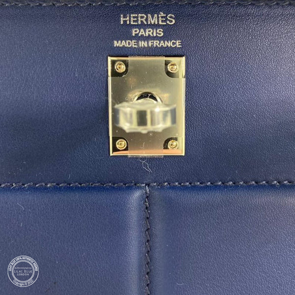 Hermès Kelly 25cm Bleu Saphir Padded Swift PHW