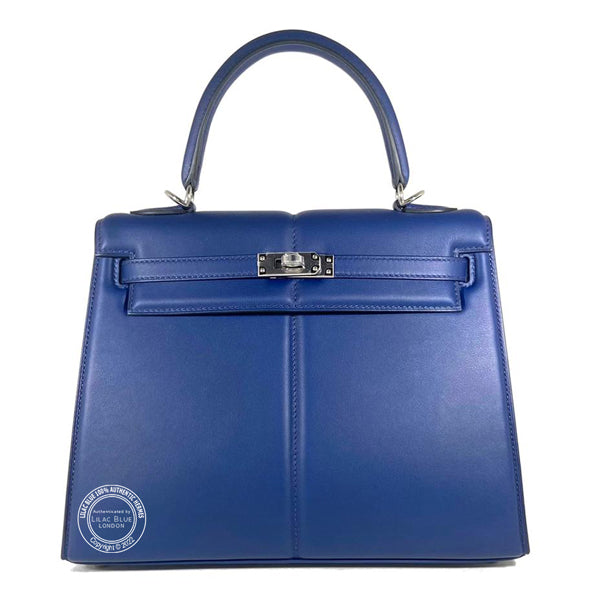 Hermès Kelly 25cm Bleu Saphir Padded Swift PHW
