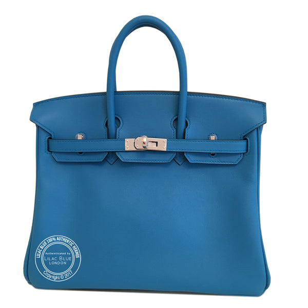 Hermes Birkin 25cm Bleu Zanzibar Swift PHW