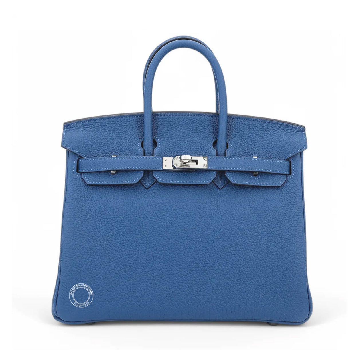 Hermes Birkin 25cm Bleu Tie Togo PHW