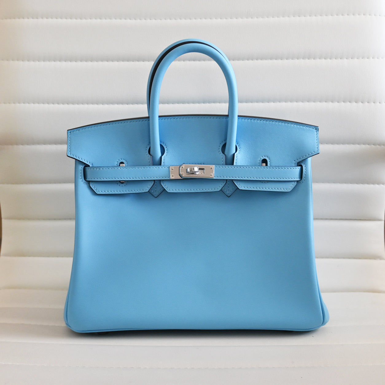 Hermès Birkin 25cm Celeste Swift PHW