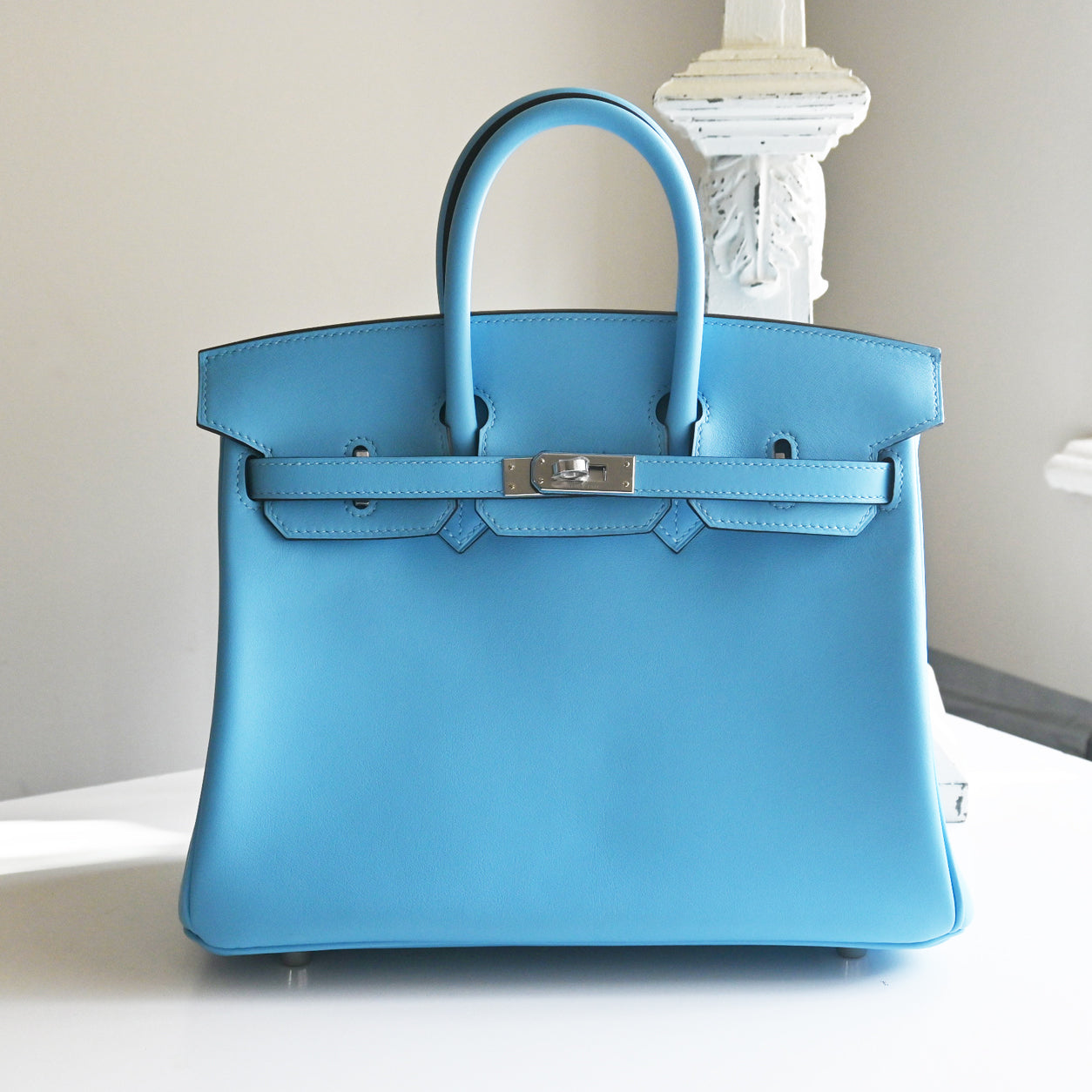 Hermès Birkin 25cm Celeste Swift PHW