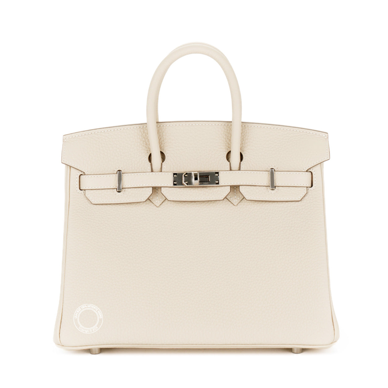 Hermes Birkin 25cm Craie Togo PHW