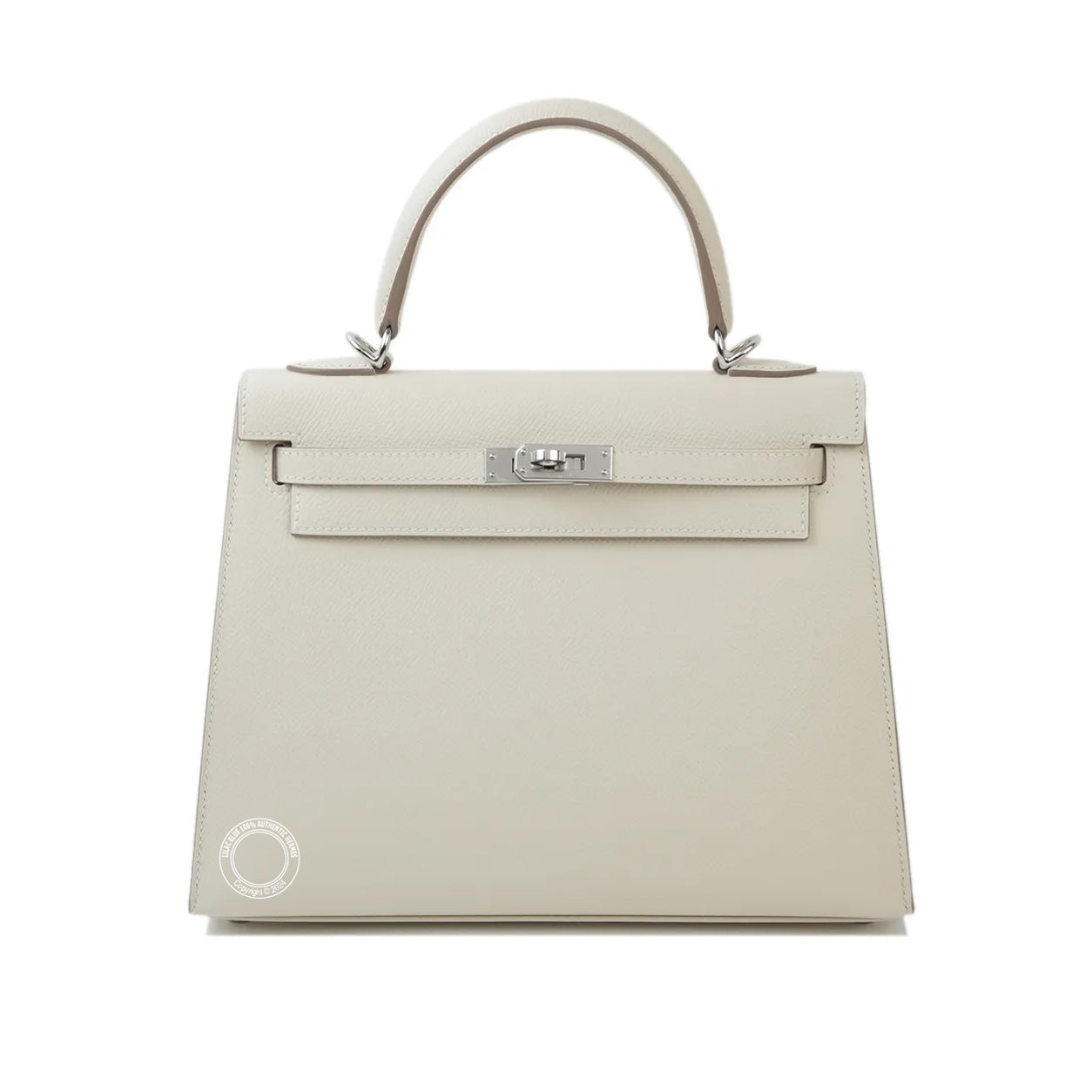 Hermès Kelly 25cm Craie Epsom PHW