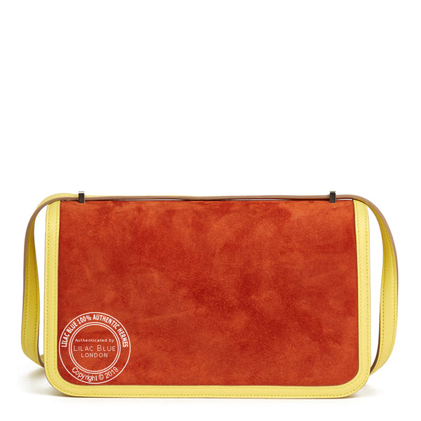 Hermès Constance 25cm Paprika/Soufre Elan Veau Doblis/Swift PHW - Preloved