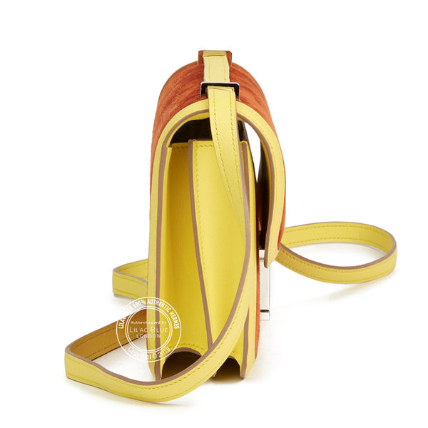 Hermès Constance 25cm Paprika/Soufre Elan Veau Doblis/Swift PHW - Preloved