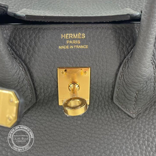 Hermès Birkin 25cm Etain Togo GHW