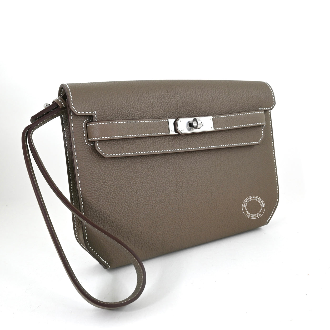 Hermès Kelly Depeche 25cm Etoupe Togo PHW