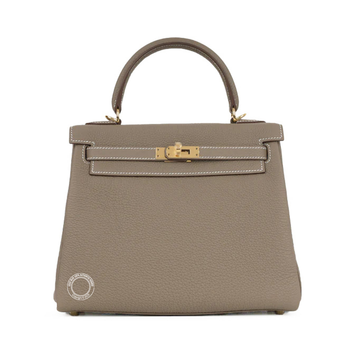 Hermes Kelly 25cm Etoupe Togo GHW