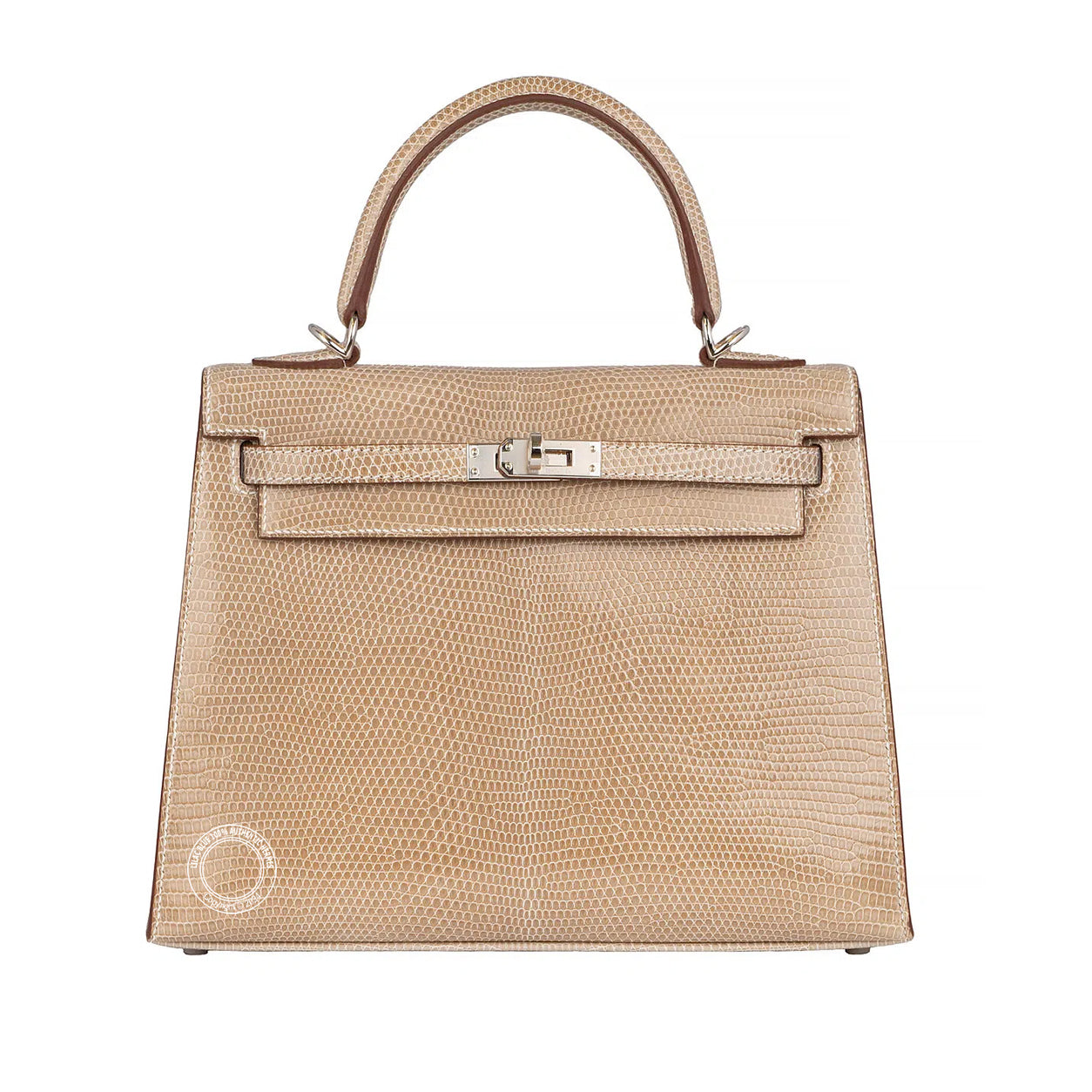 Hermès Kelly 25cm Ficelle Lizard PHW