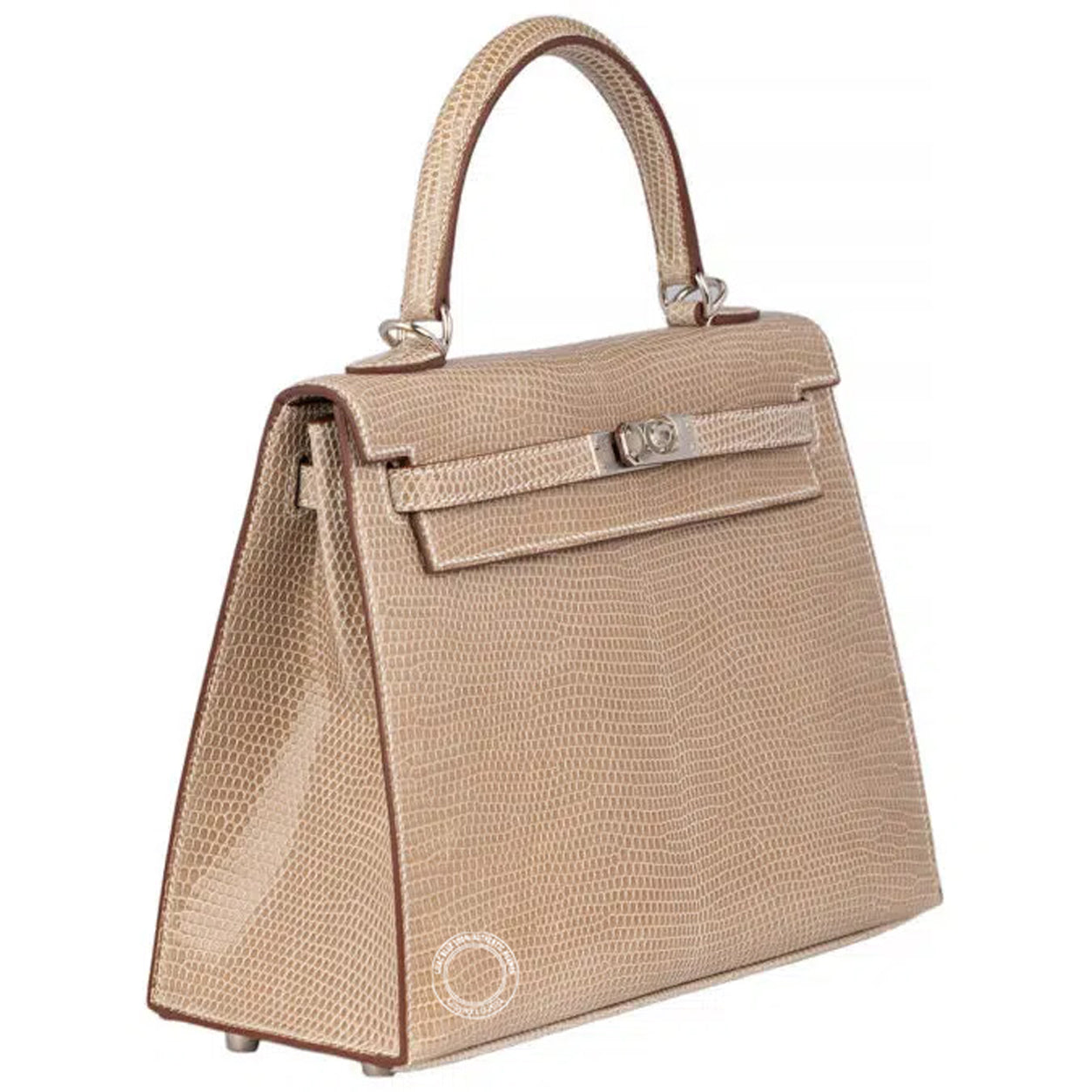 Hermès Kelly 25cm Ficelle Lizard PHW