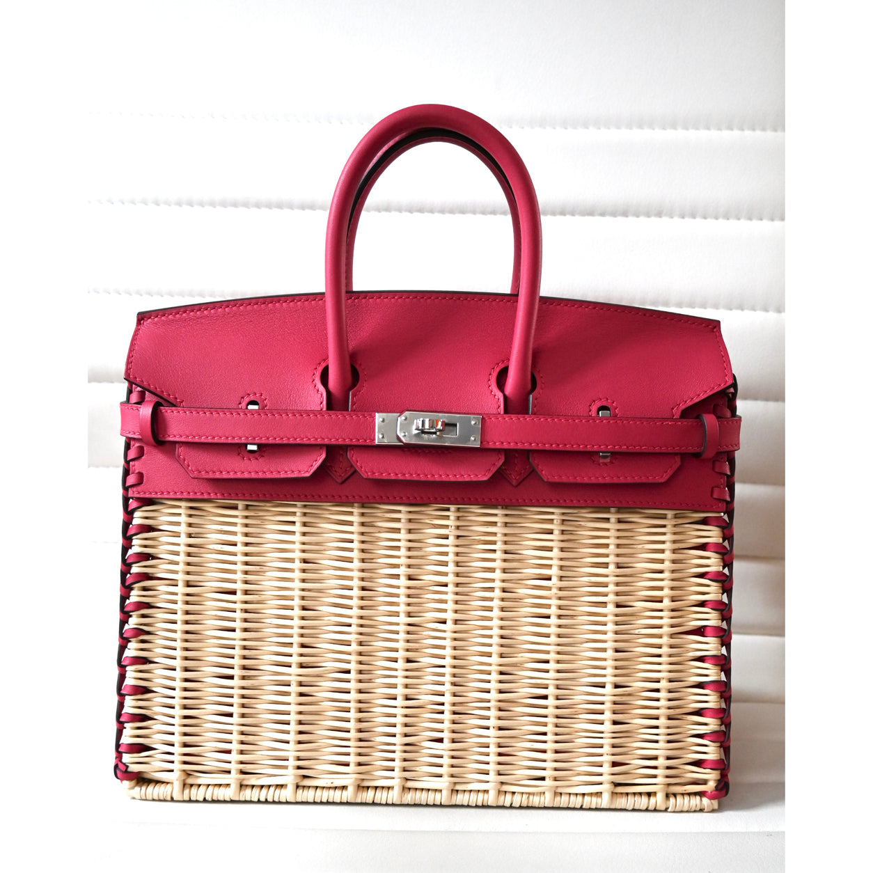 Hermès Birkin 25cm Framboise Picnic Swift/Osier PHW