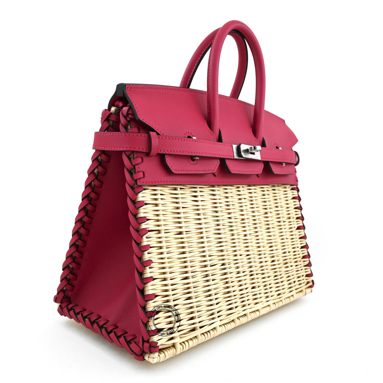 Hermès Birkin 25cm Framboise Picnic Swift/Osier PHW