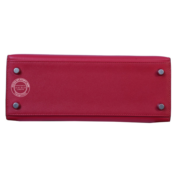 Hermès Kelly 25cm Framboise Touch Madame/Shiny Croc PHW