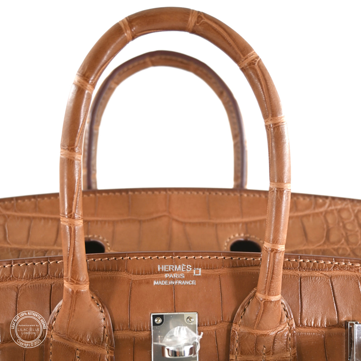 Hermès Birkin 25cm Gold Sellier Matte Alligator PHW
