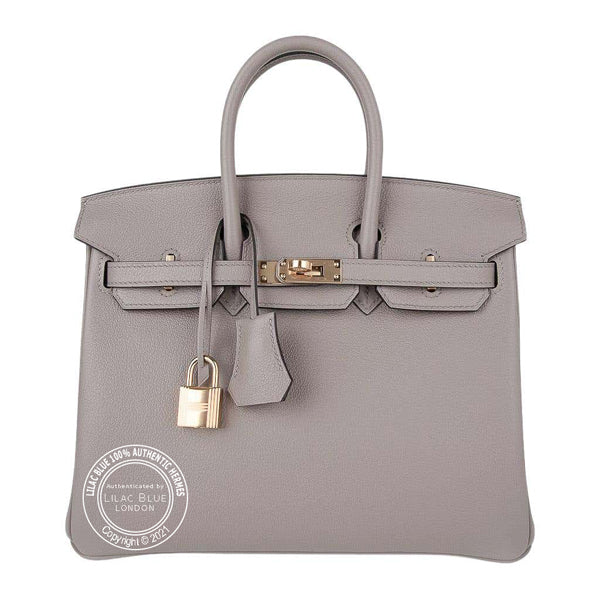 Hermès Birkin 25cm Gris Asphalte Novillo GHW