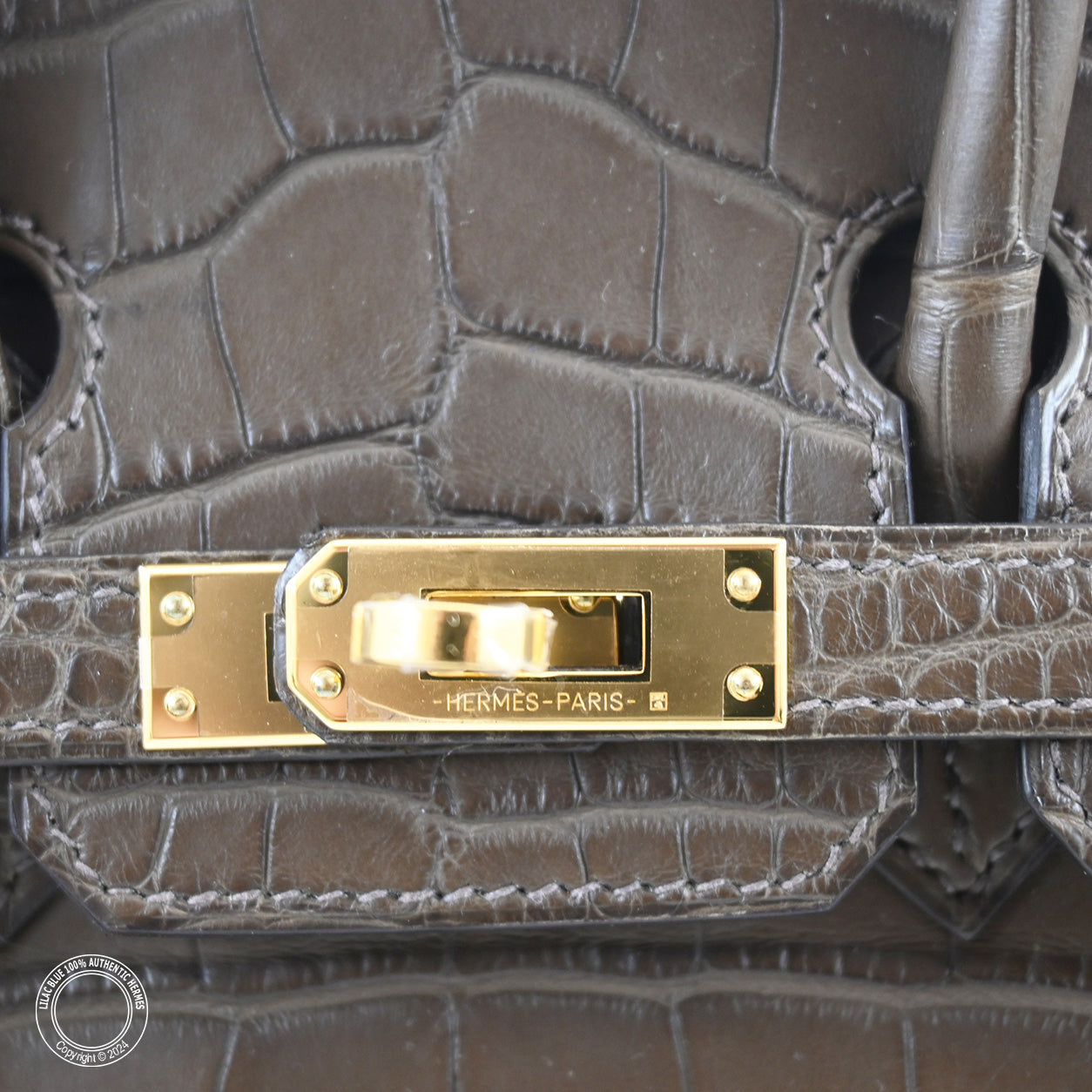Hermès Birkin 25cm Gris Elephant Matte Alligator GHW