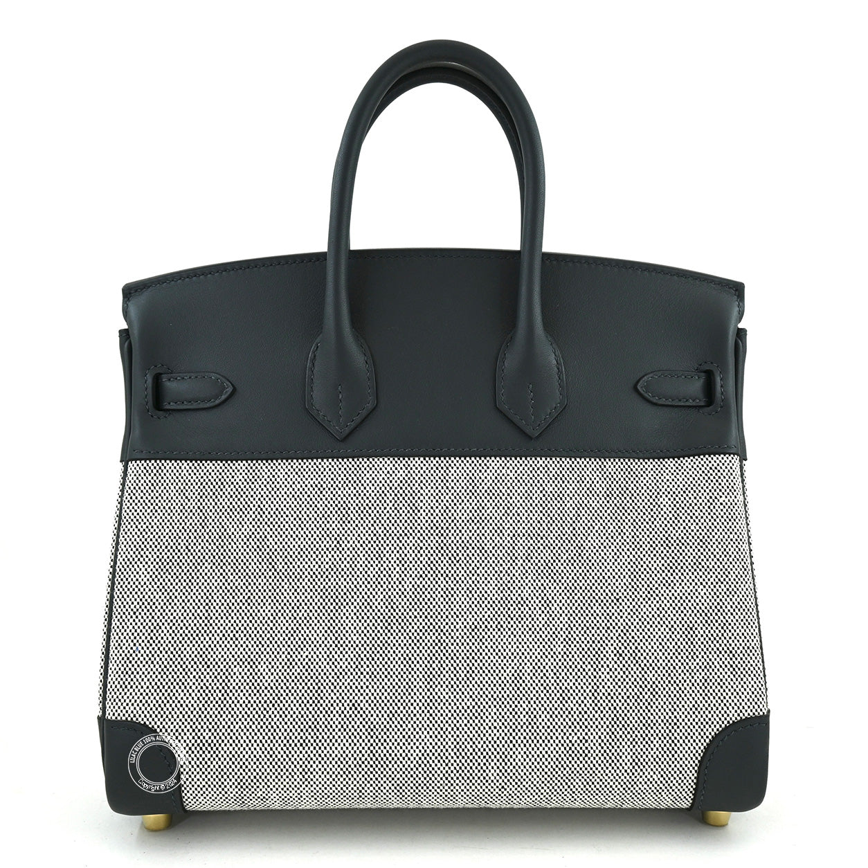 Hermès Birkin 25cm Gris Misty Toile H/Swift PBHW