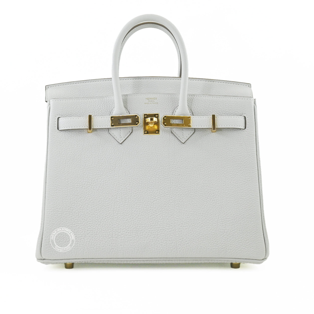 Hermès Birkin 25cm Gris Pale Togo GHW