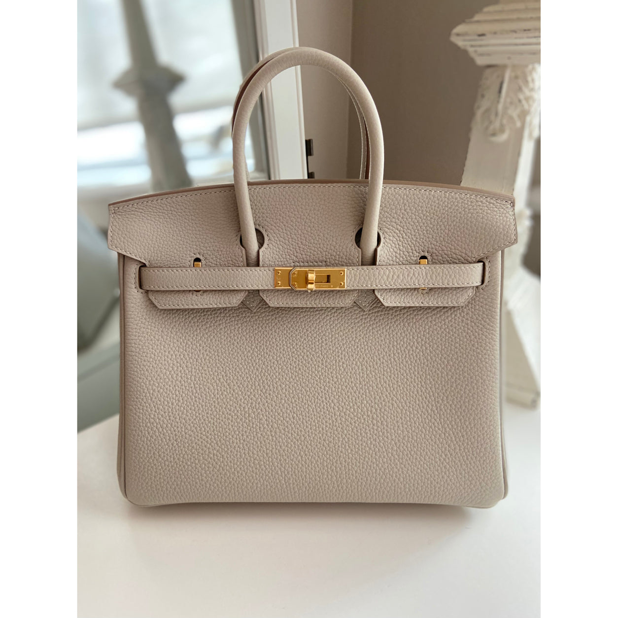 Hermès Birkin 25cm Gris Perle Togo GHW