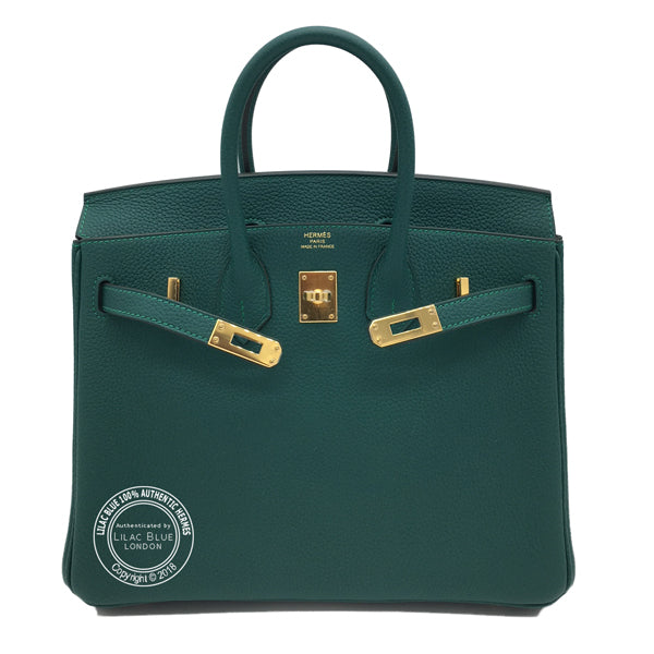 Hermès Birkin 25cm Malachite Togo GHW