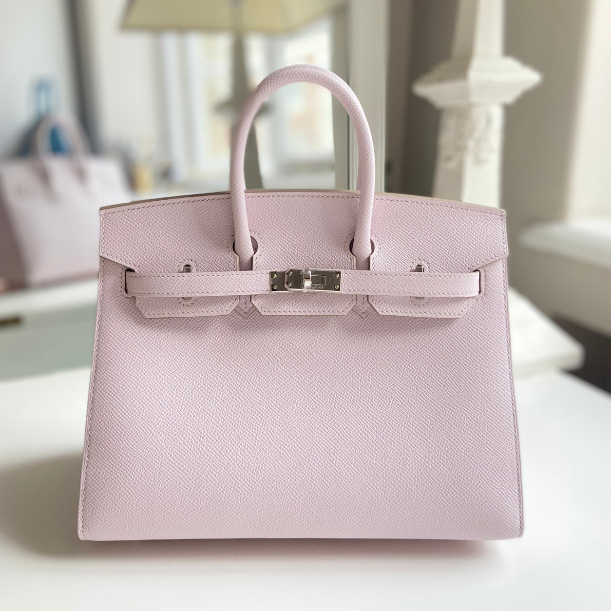 Hermes Birkin 25cm Mauve Pale Sellier Epsom PHW