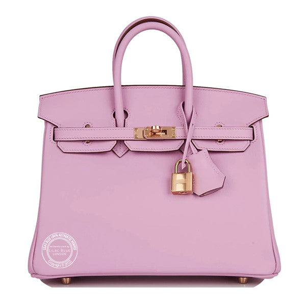 Hermès Birkin 25cm Mauve Sylvestre Swift RGHW