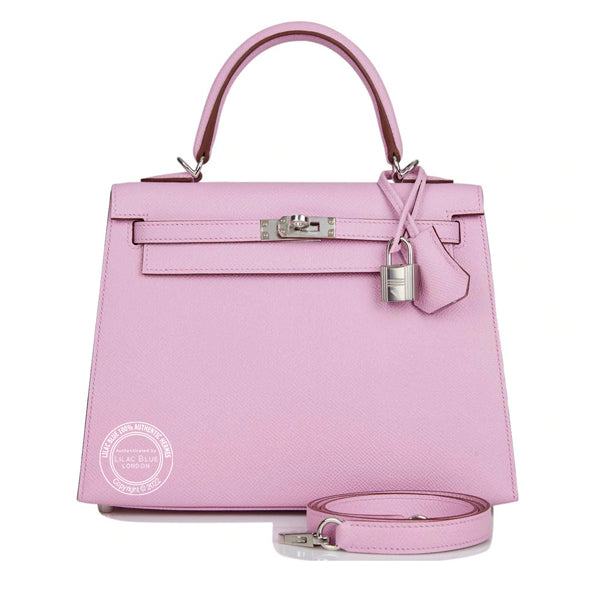 Hermès Kelly 25cm Mauve Sylvestre Epsom PHW