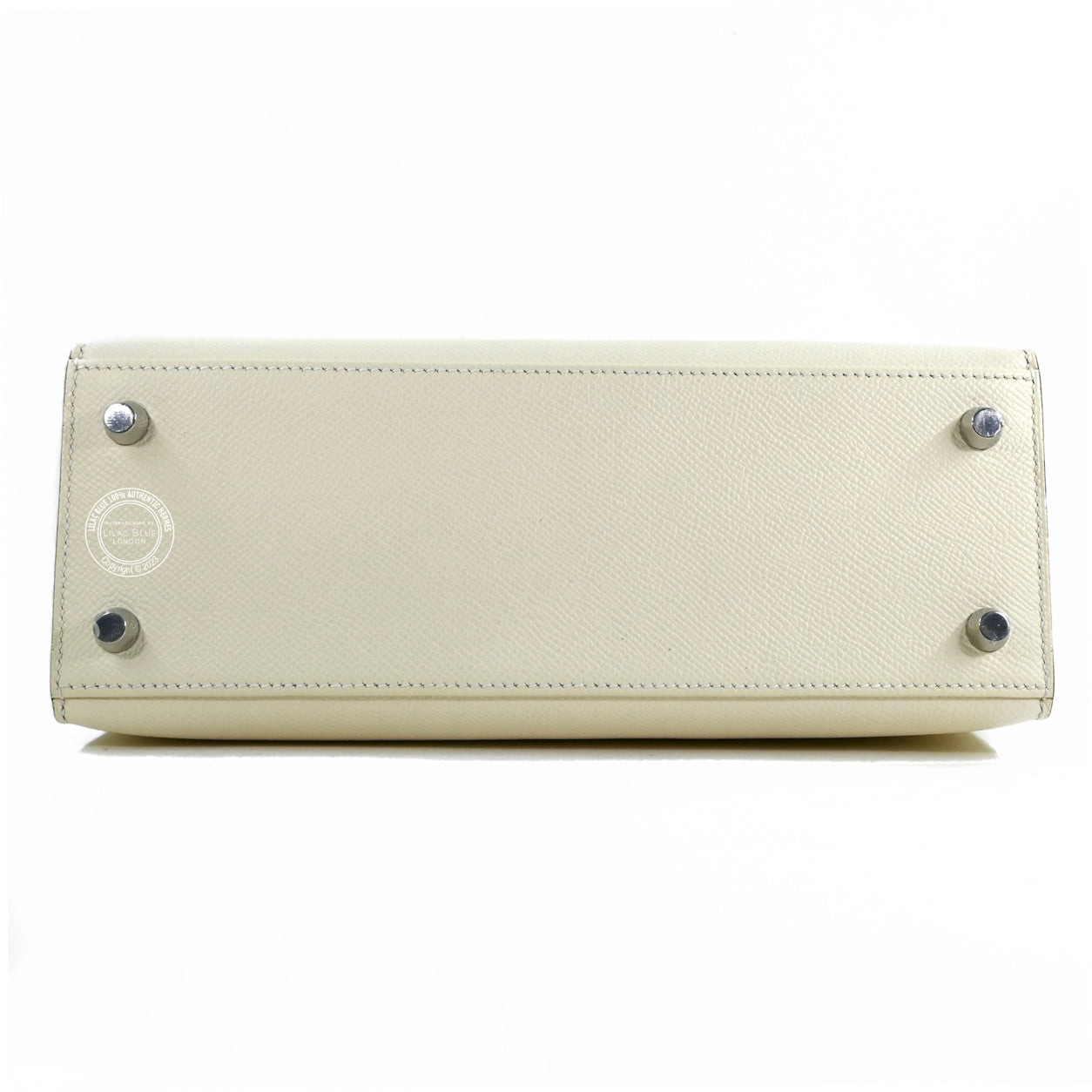 Hermes Kelly 25cm Nata/Jaune Poussin/Sesame Epsom PHW