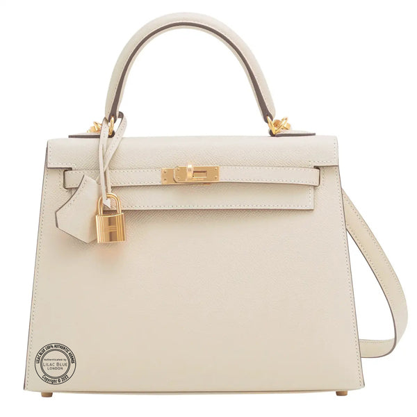 Hermès Kelly 25cm Nata Epsom GHW