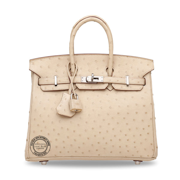 Hermès Birkin 25cm Parchemin Ostrich PHW