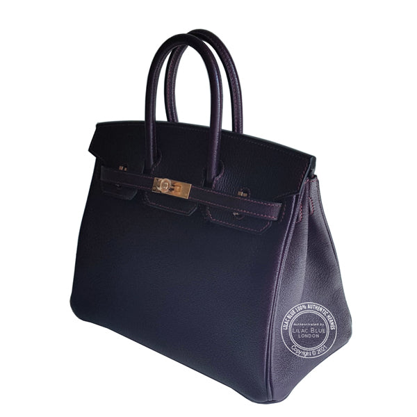 Hermès Birkin 25cm Raisin/Rouge Grenat HSS Chevre RGHW