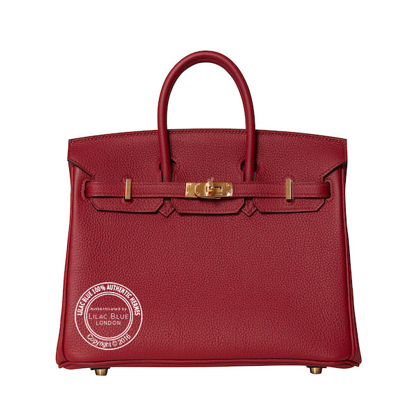 Hermès Birkin 25cm Rouge Grenat Togo GHW