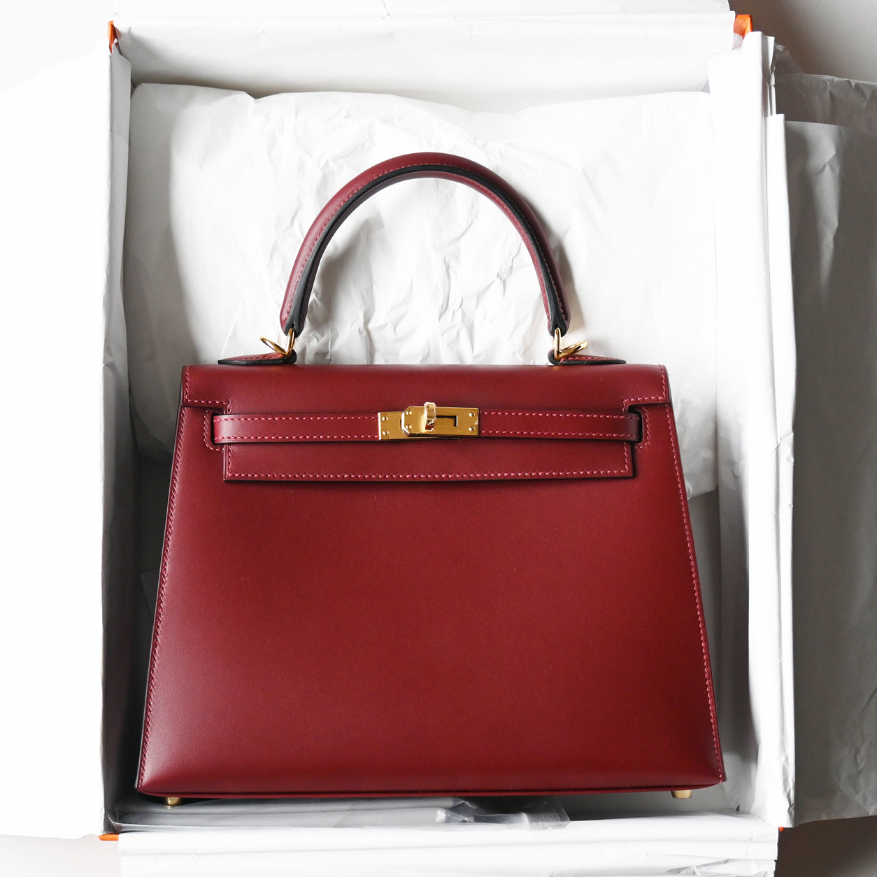 Hermes Kelly 25cm Rouge H HSS Sombrero GHW