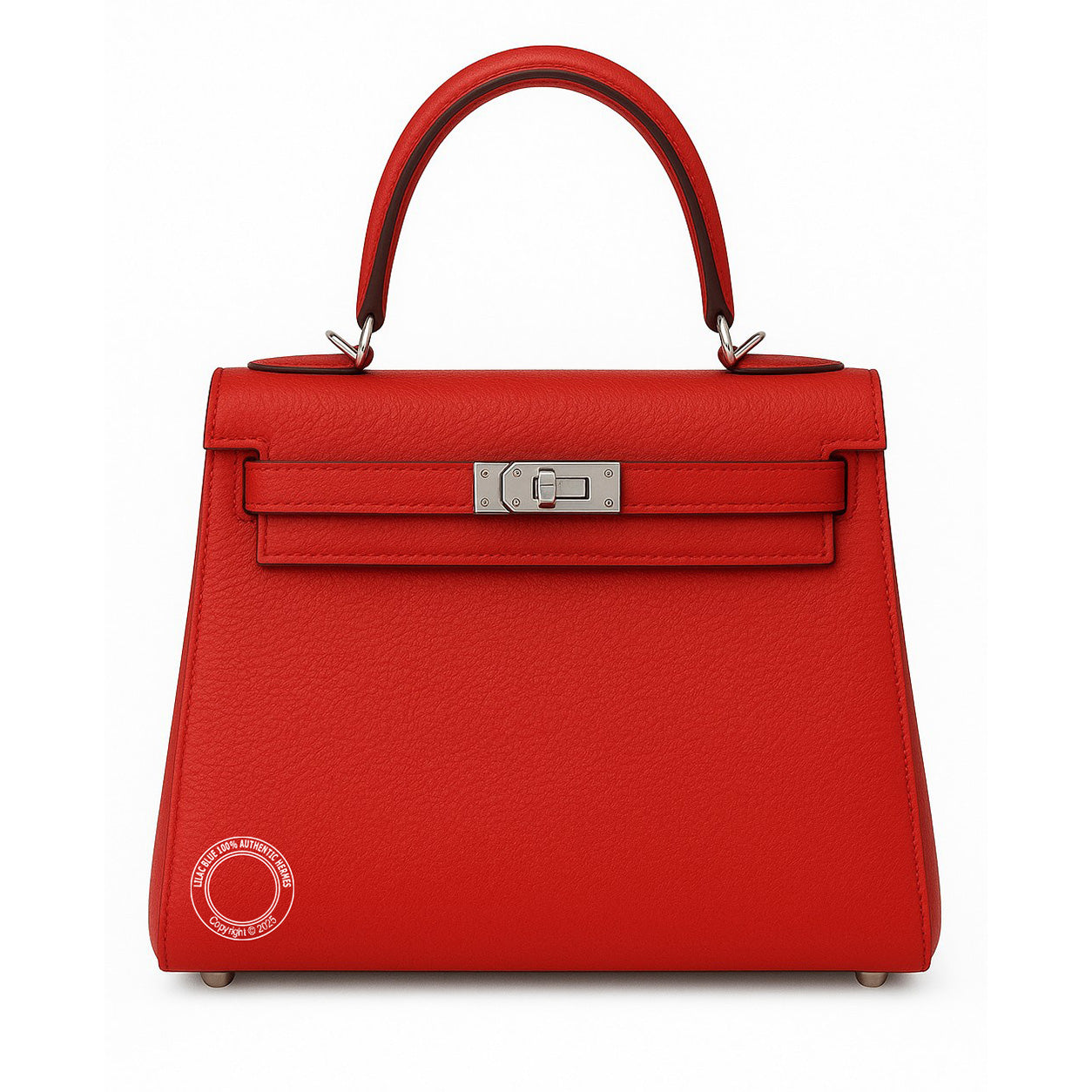 Hermes Kelly 25cm Rouge Radieux Togo PHW