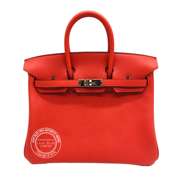 Hermès Birkin 25cm Rouge Tomate Swift PHW