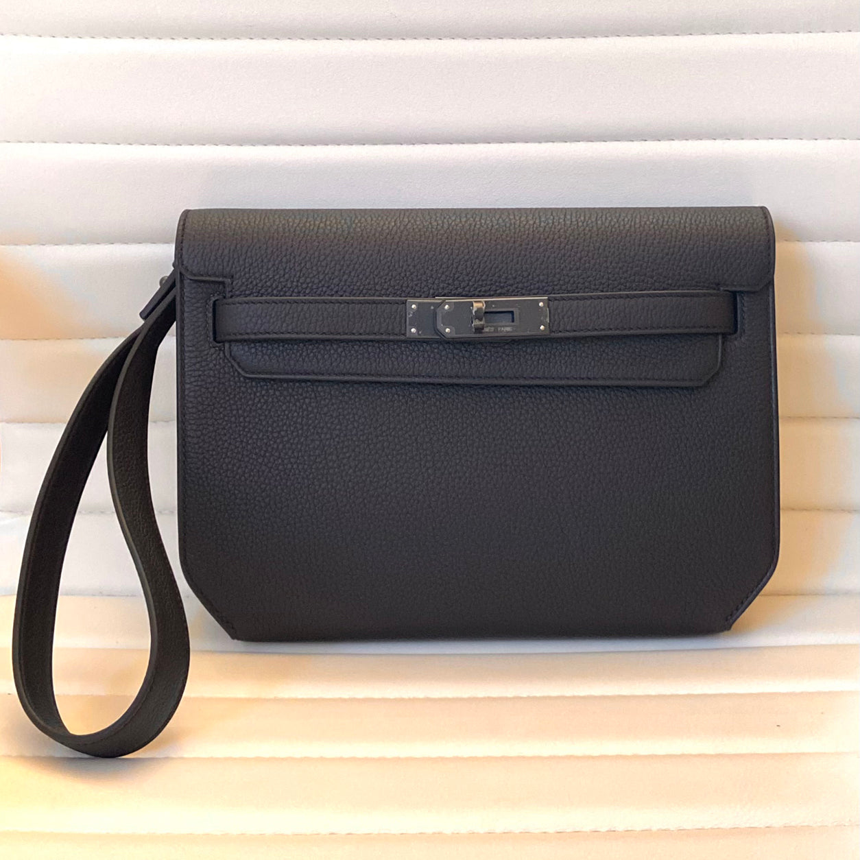 Hermès Kelly Depeche 25 So Black Togo