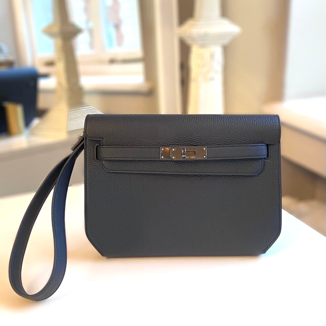 Hermès Kelly Depeche 25 So Black Togo