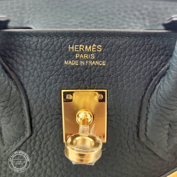 Hermès Birkin 25cm Vert Cypress Togo GHW